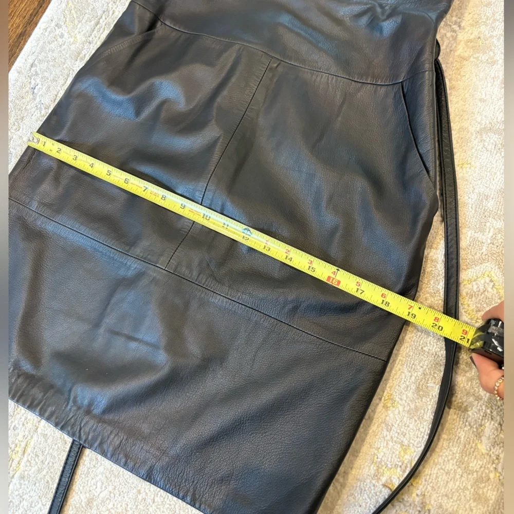 Bird By Juicy Couture Black Leather Mini Dress - Picture 11 of 13